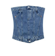 Load image into Gallery viewer, Denim D Corset
